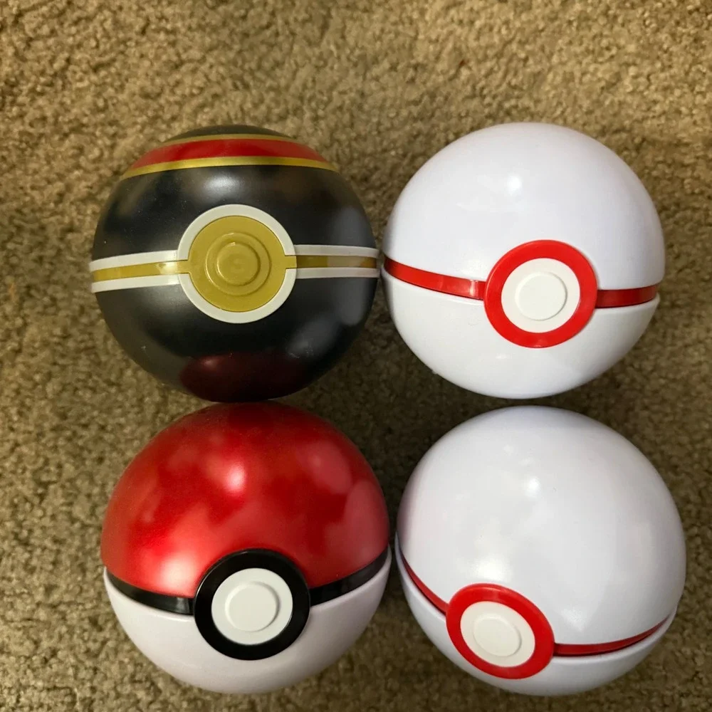 Pokemon TCG Poke Ball Tin Lot of 4 Luxury Premier Classic Balls Metal Storage